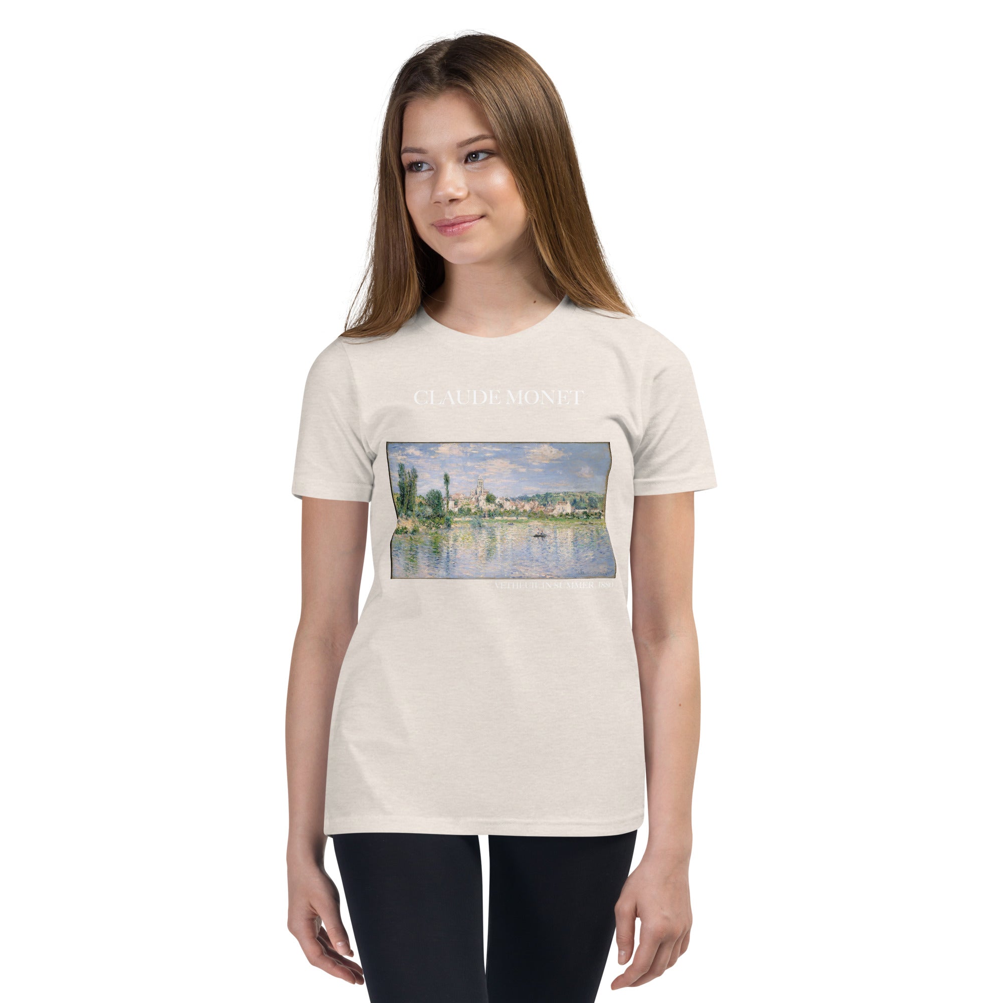 Claude Monet „Vetheuil im Sommer“, berühmtes Gemälde, kurzärmeliges T-Shirt | Premium-Kunst-T-Shirt für Jugendliche