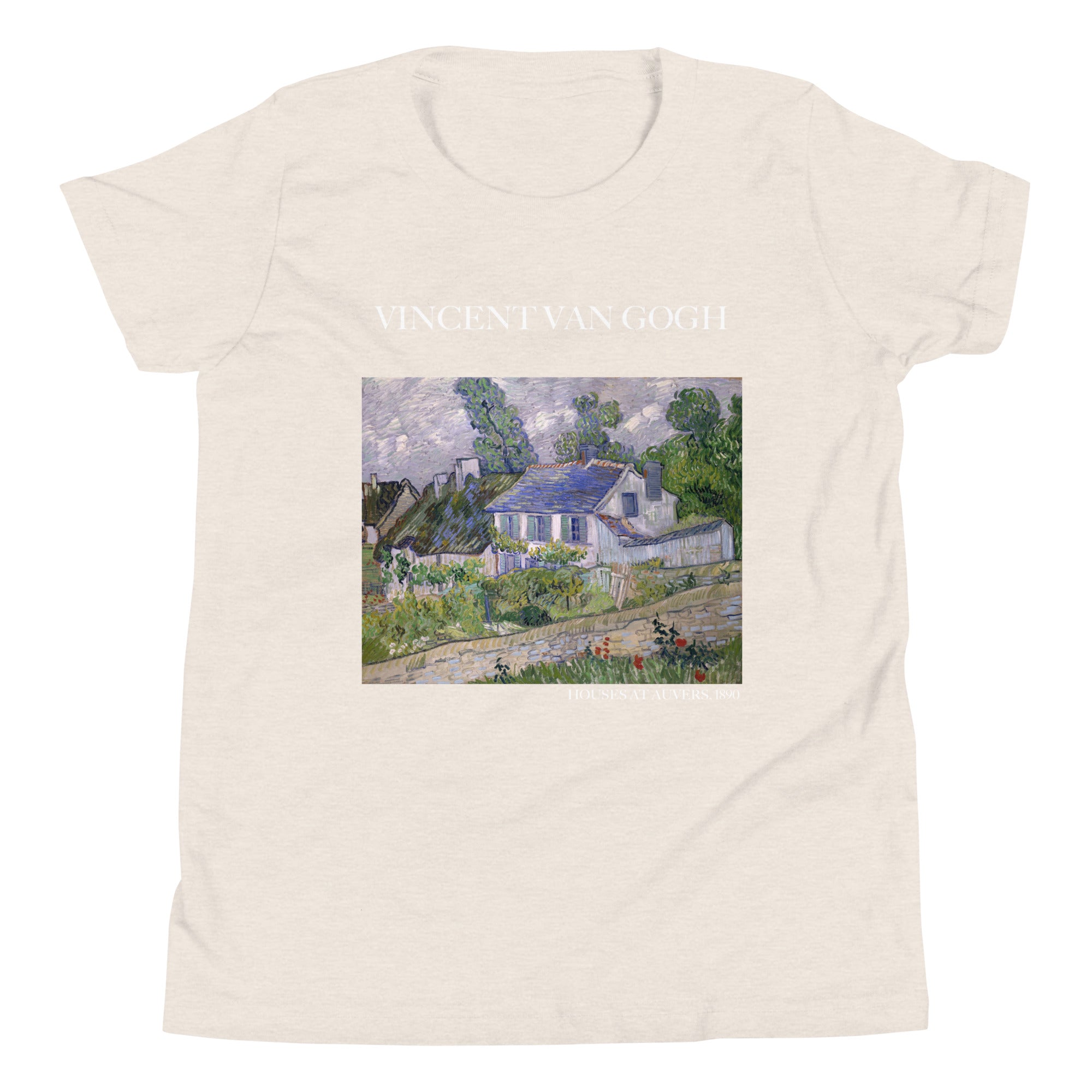 Vincent van Gogh 'Houses at Auvers' Famous Painting Short Sleeve T-Shirt | Premium Youth Art Tee