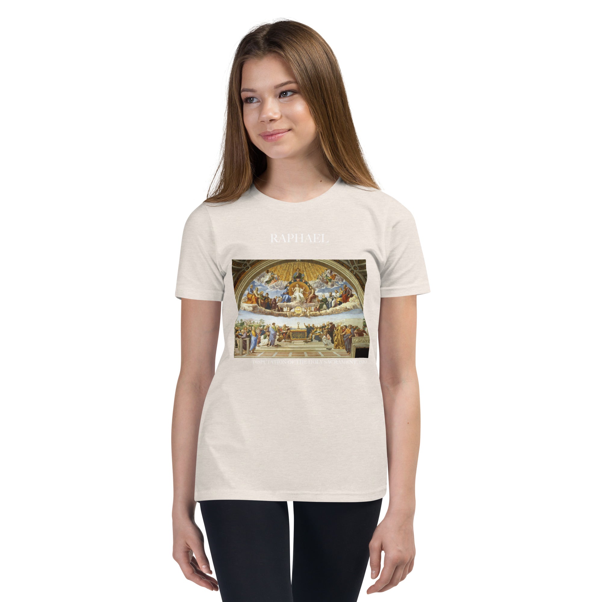Raphael 'Disputation of the Holy Sacrament' Famous Painting Short Sleeve T-Shirt | Premium Youth Art Tee