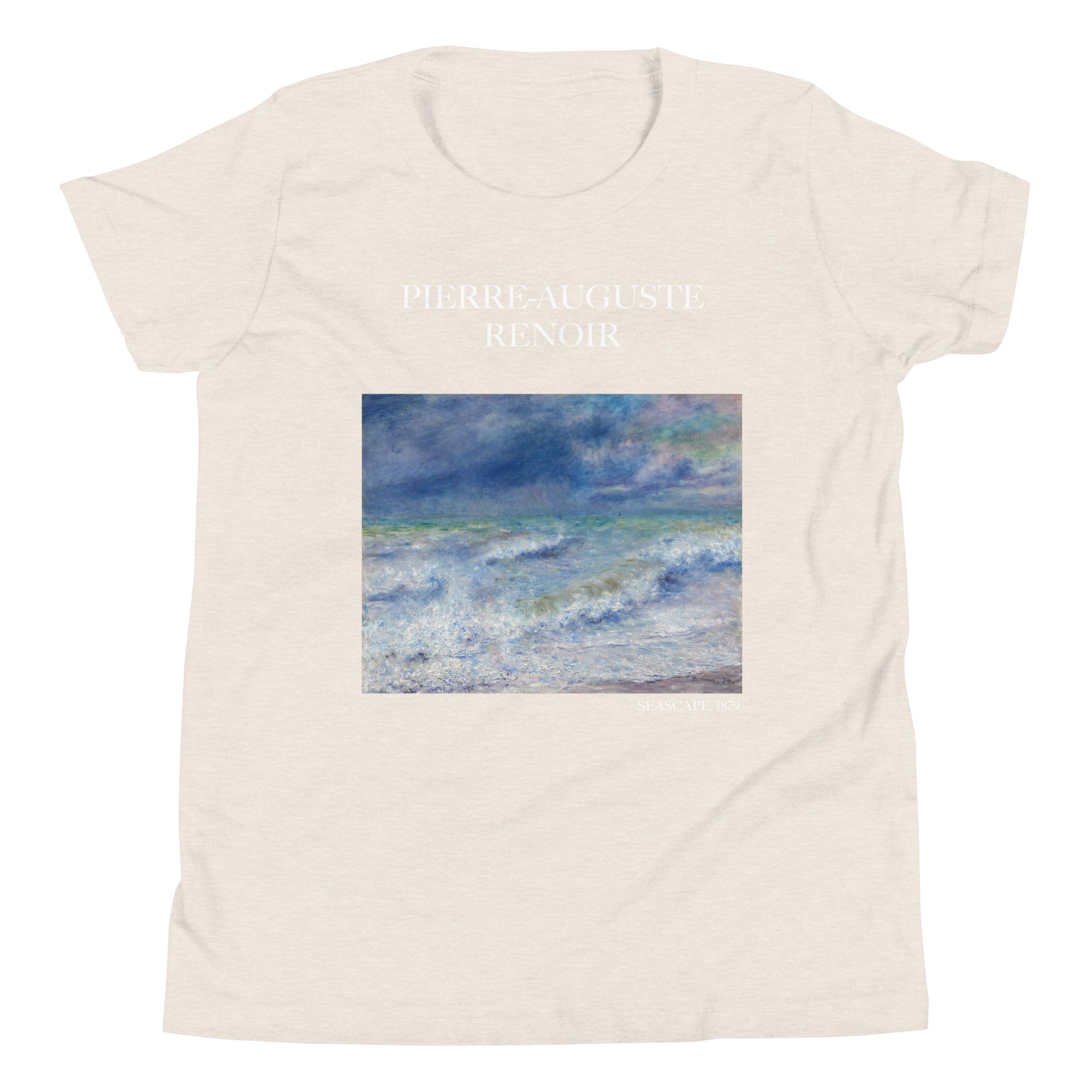 Pierre-Auguste Renoir 'Seascape' Famous Painting Short Sleeve T-Shirt | Premium Youth Art Tee