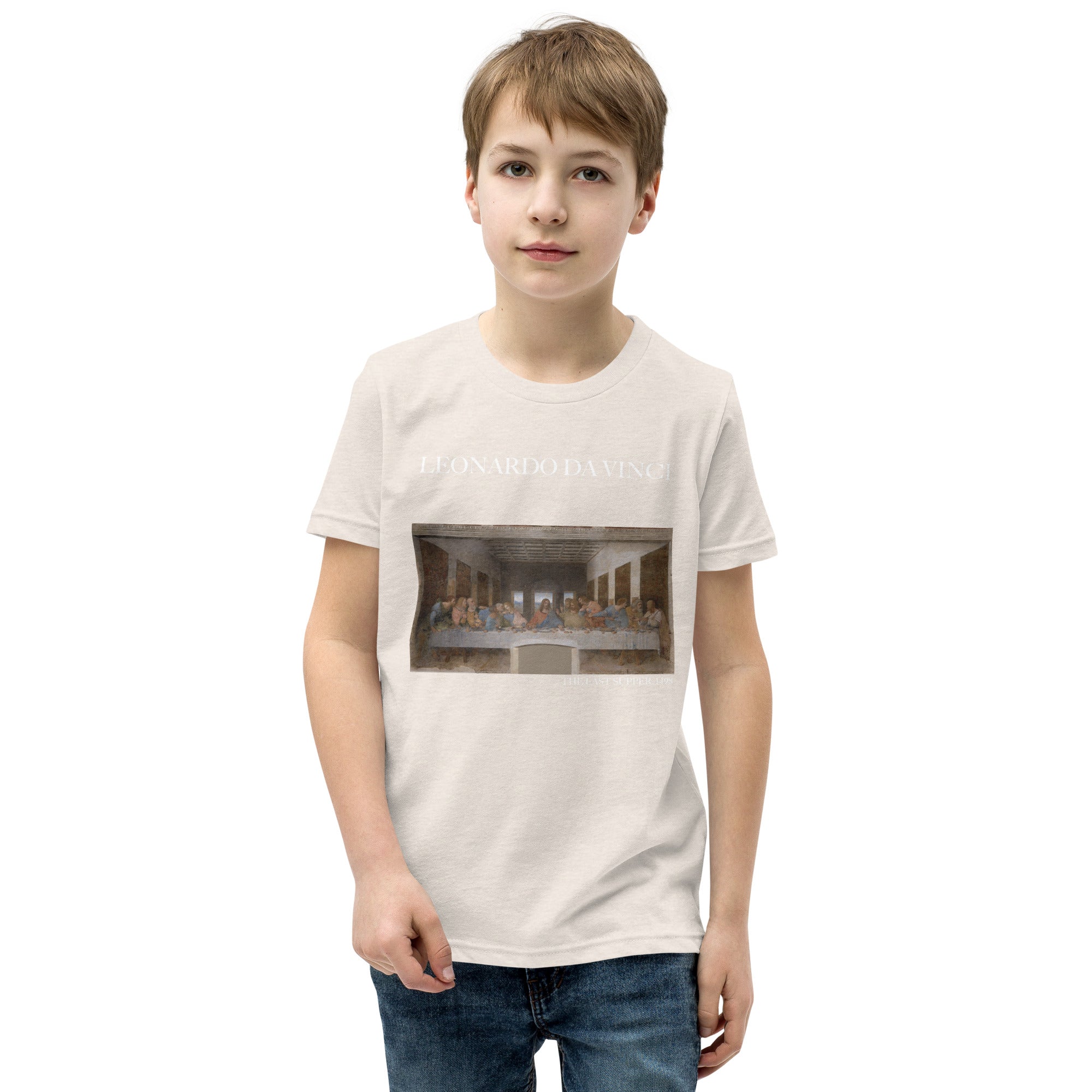 Leonardo da Vinci 'The Last Supper' Famous Painting Short Sleeve T-Shirt | Premium Youth Art Tee