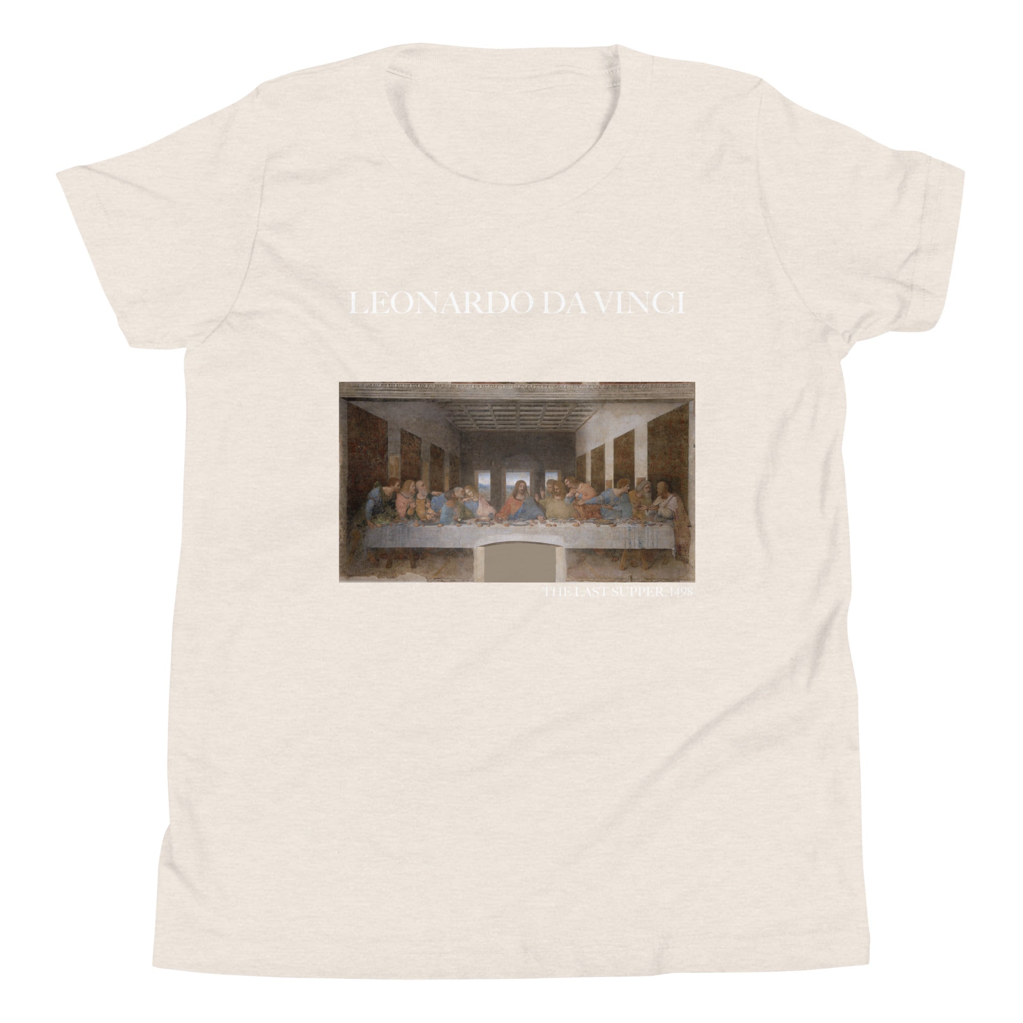 Leonardo da Vinci - Das letzte Abendmahl - Berühmtes Gemälde - Kurzarm-T-Shirt | Premium-Kunst-T-Shirt für Jugendliche