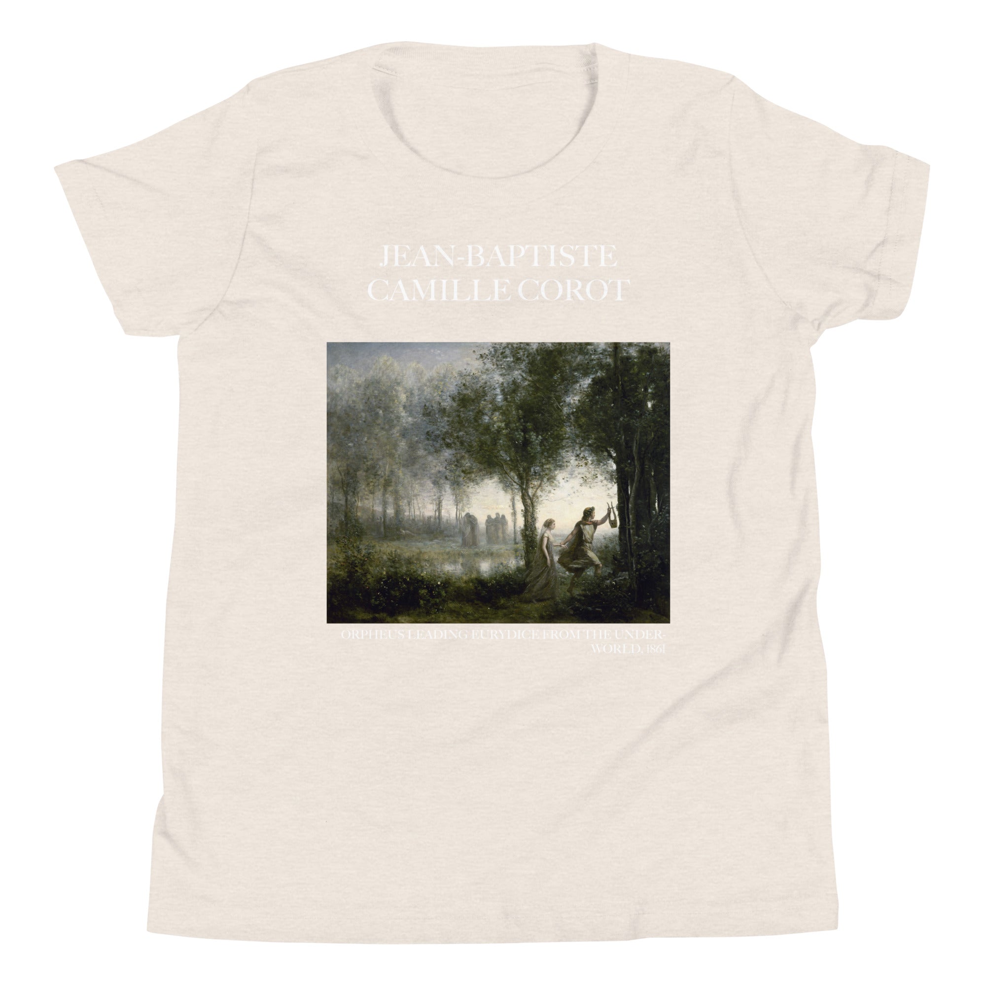 Jean-Baptiste Camille Corot 'Orpheus führt Eurydike aus der Unterwelt' Berühmtes Gemälde Kurzärmeliges T-Shirt | Premium Jugend Art T-Shirt