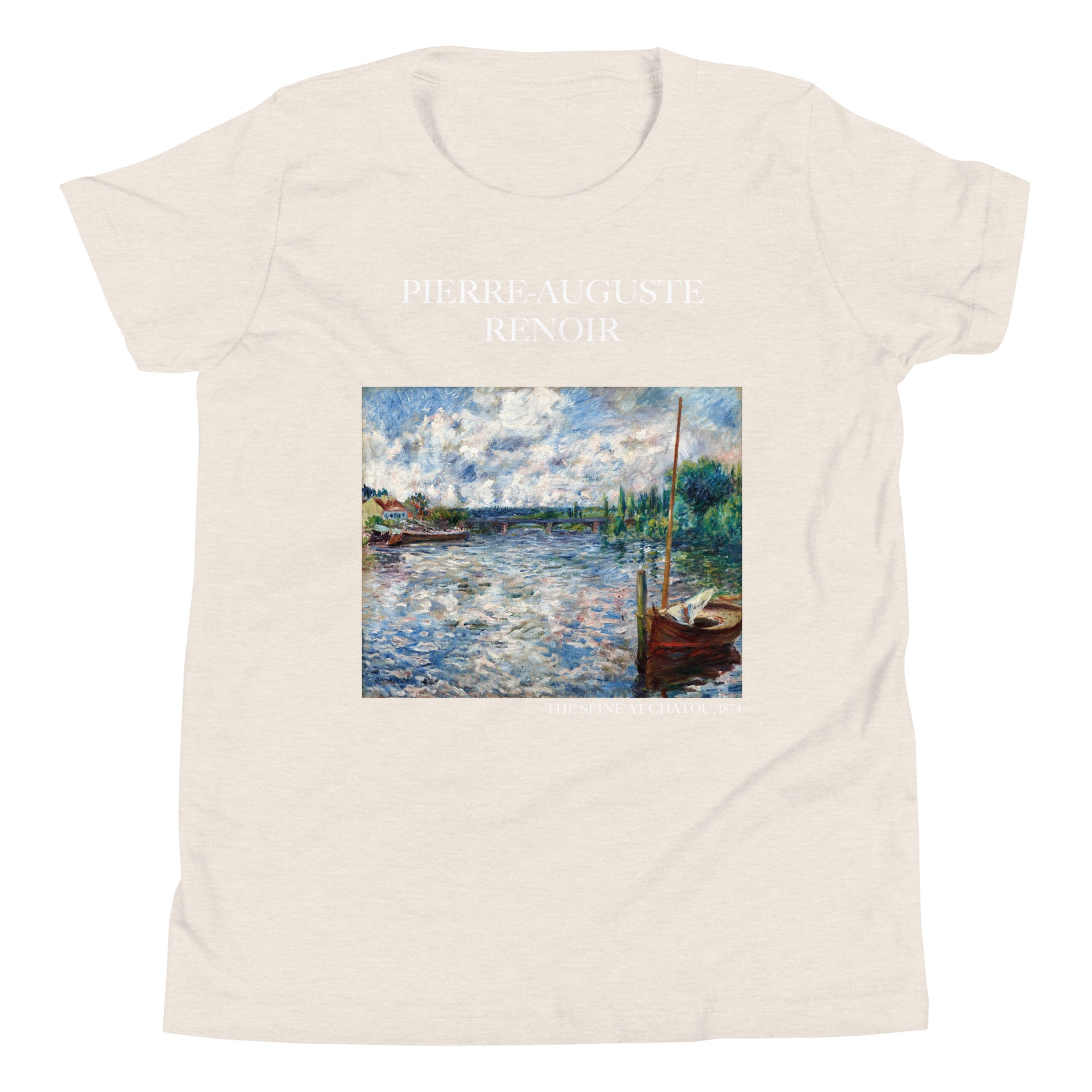 Pierre-Auguste Renoir „Die Seine bei Chatou“, berühmtes Gemälde, kurzärmeliges T-Shirt | Premium-Kunst-T-Shirt für Jugendliche