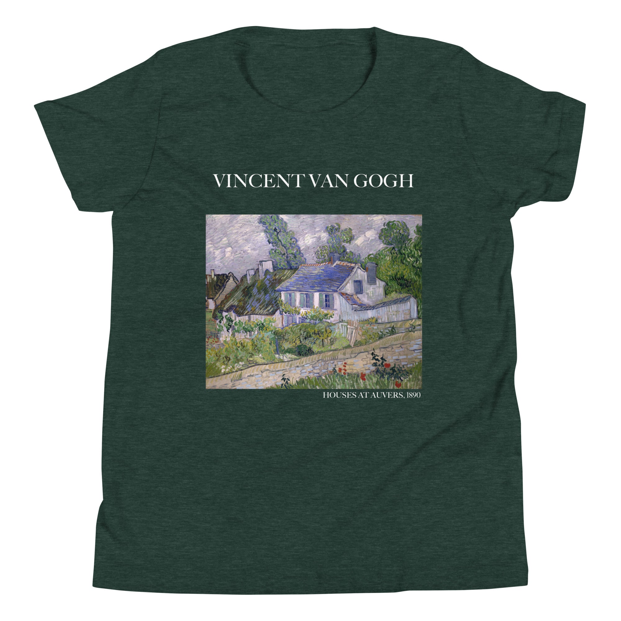 Vincent van Gogh 'Houses at Auvers' Famous Painting Short Sleeve T-Shirt | Premium Youth Art Tee