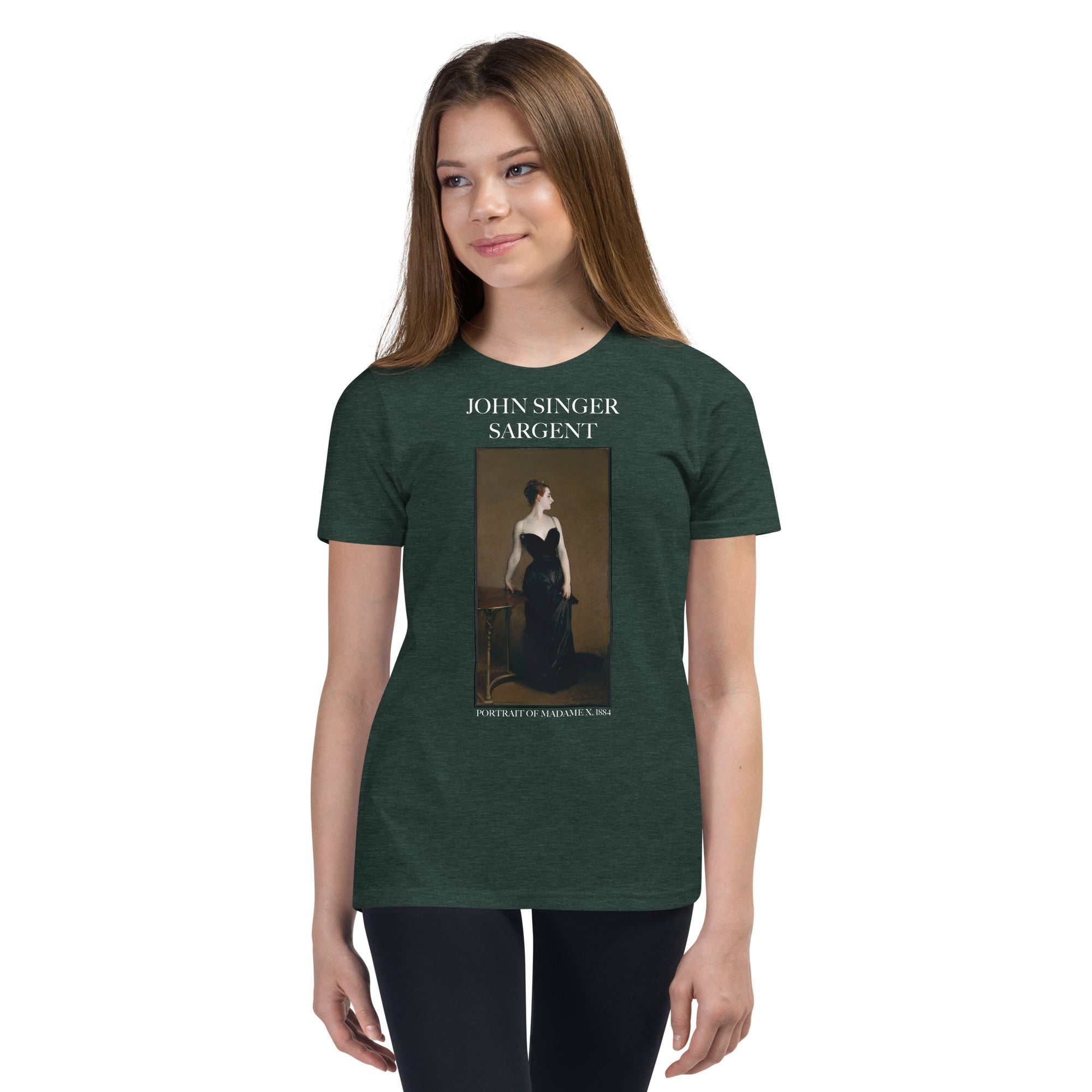 John Singer Sargent 'Portrait of Madame X' Famous Painting Short Sleeve T-Shirt | Premium Youth Art Tee