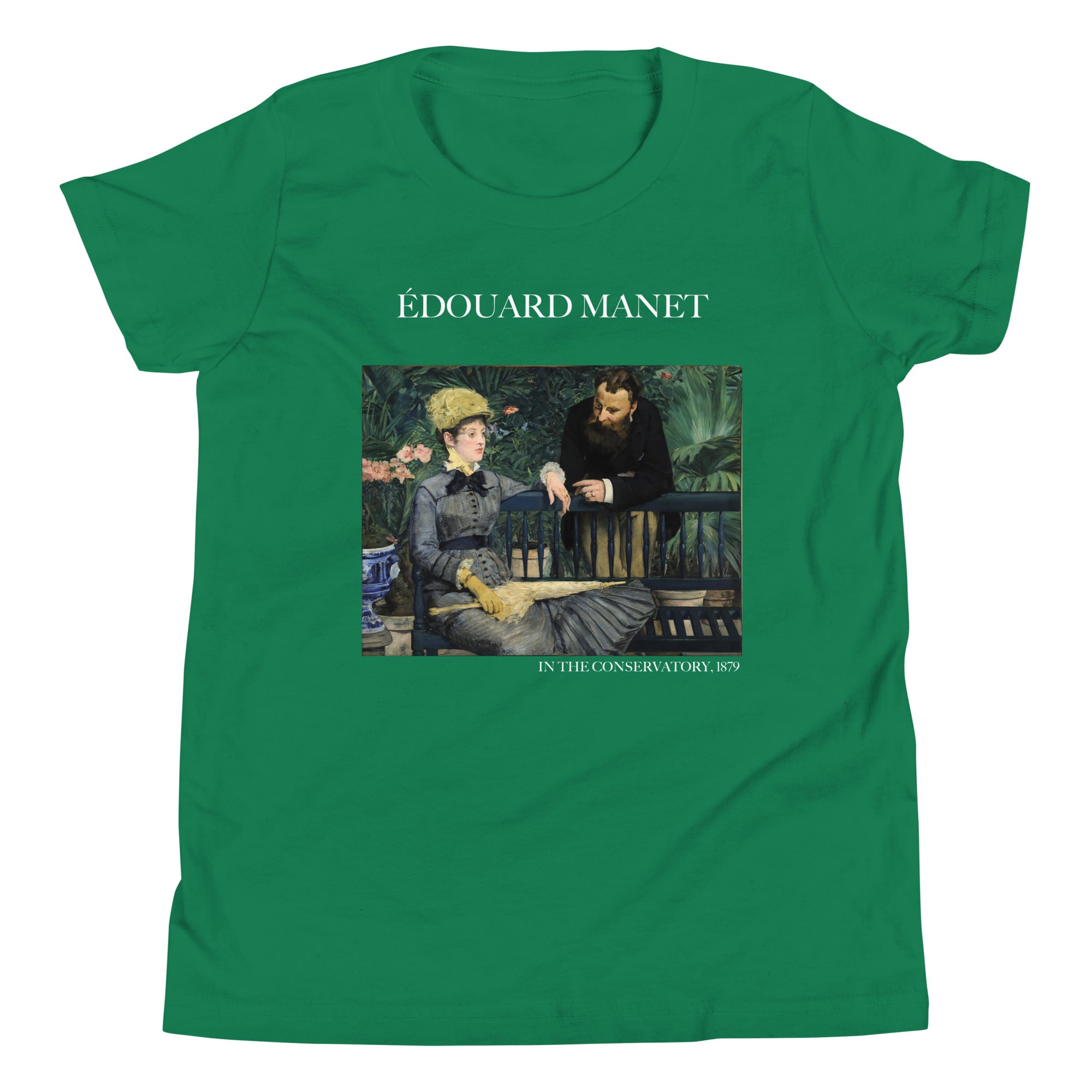 Édouard Manet 'In the Conservatory' Famous Painting Short Sleeve T-Shirt | Premium Youth Art Tee