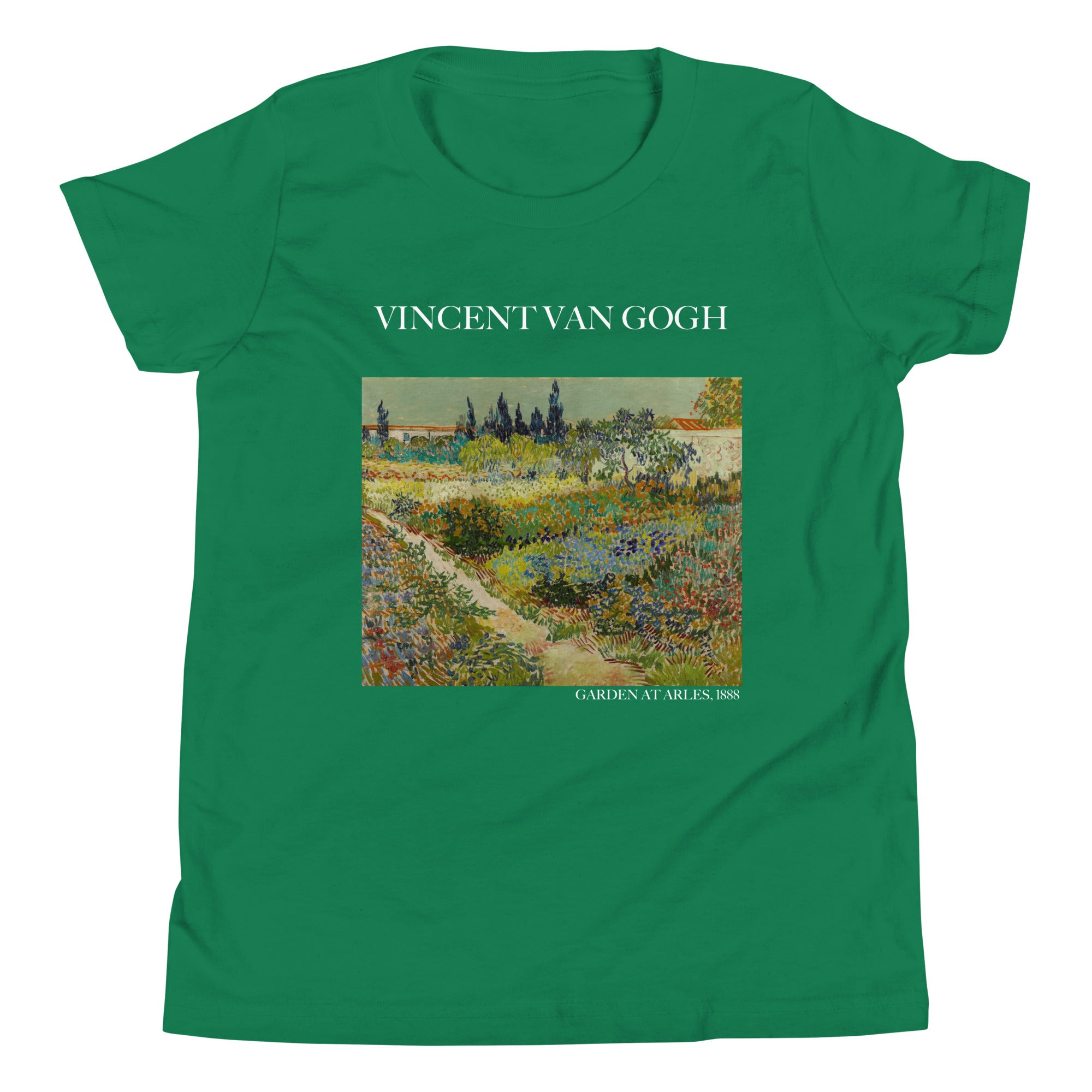 Vincent van Gogh 'Garden at Arles' Famous Painting Short Sleeve T-Shirt | Premium Youth Art Tee