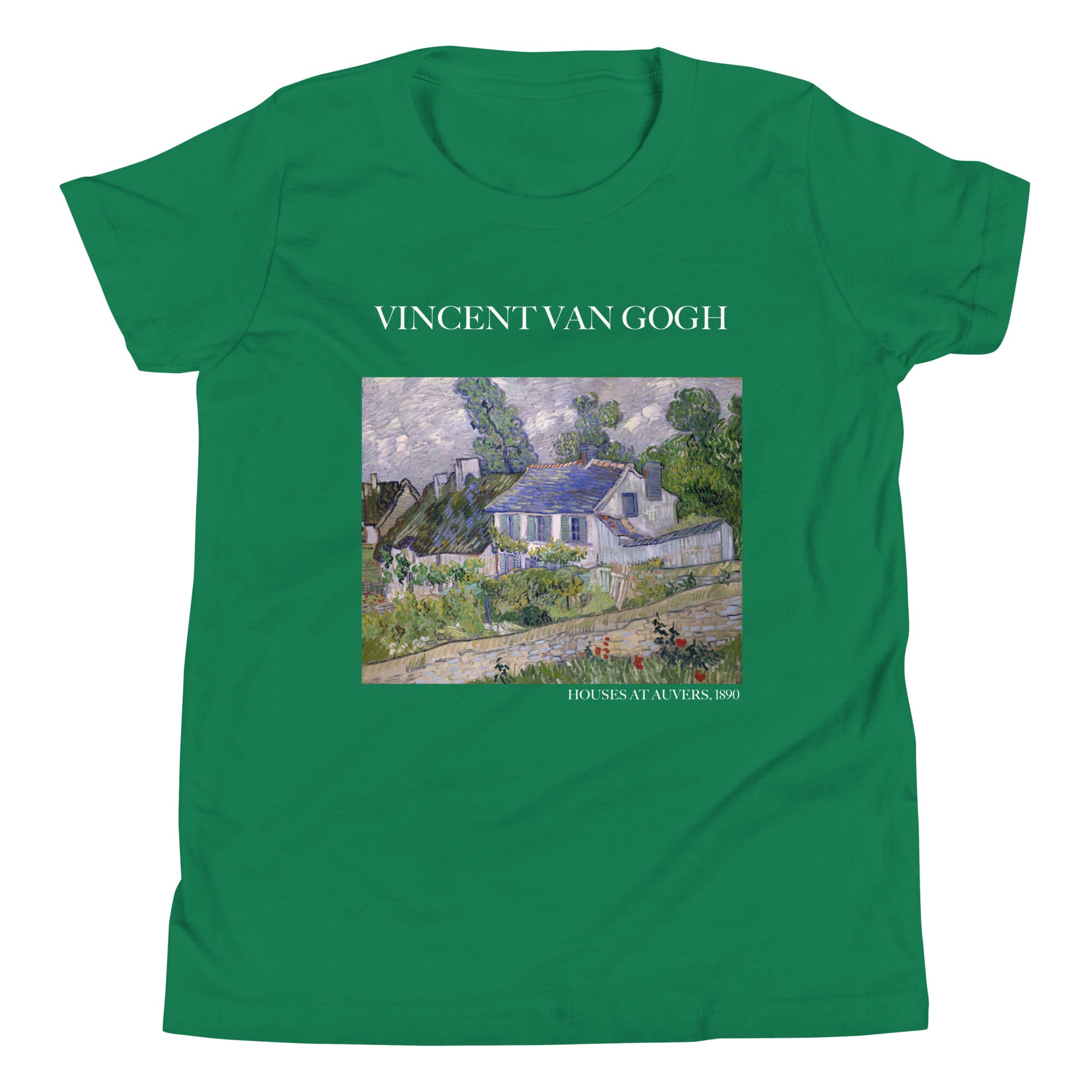 Vincent van Gogh 'Houses at Auvers' Famous Painting Short Sleeve T-Shirt | Premium Youth Art Tee