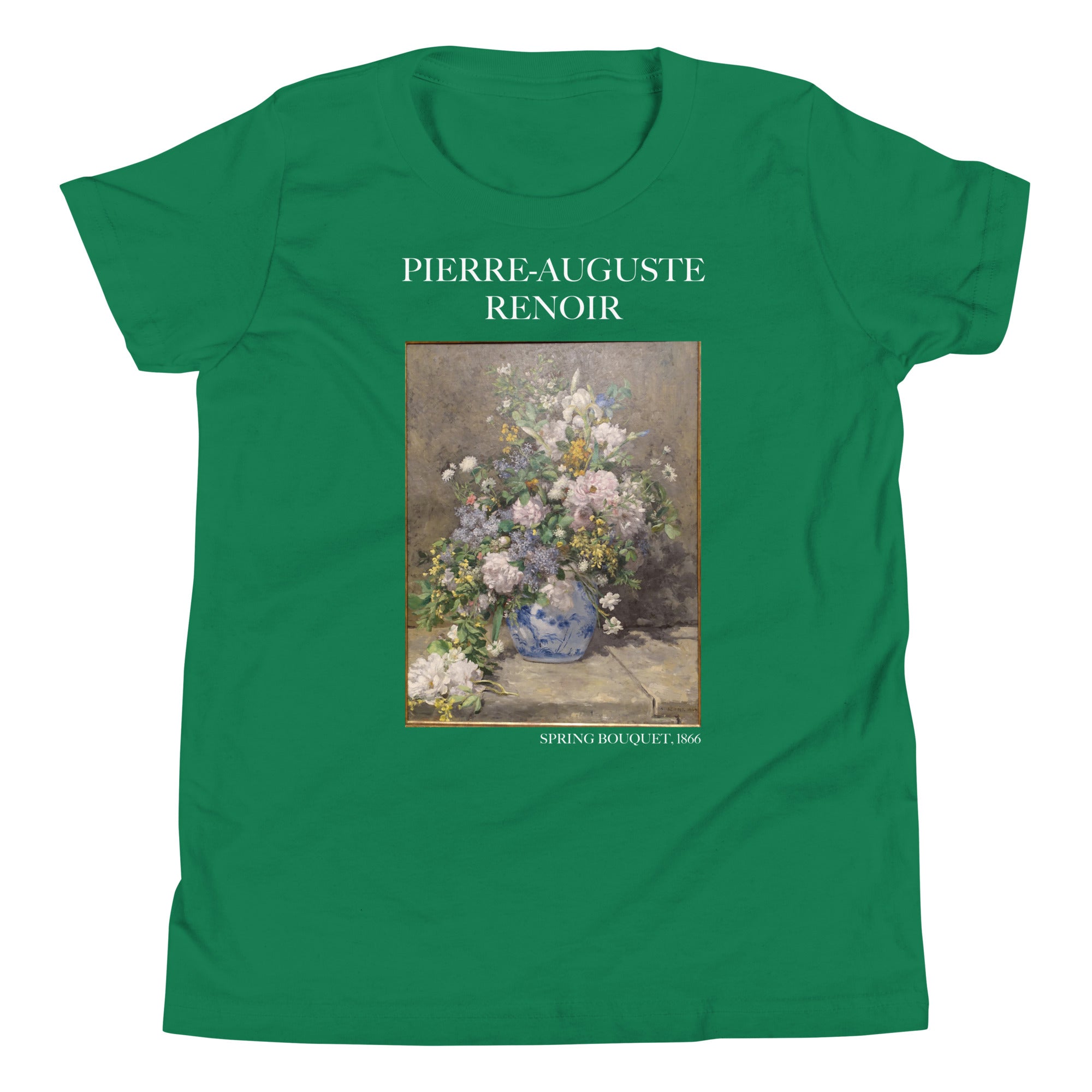 Pierre-Auguste Renoir 'Spring Bouquet' Famous Painting Short Sleeve T-Shirt | Premium Youth Art Tee