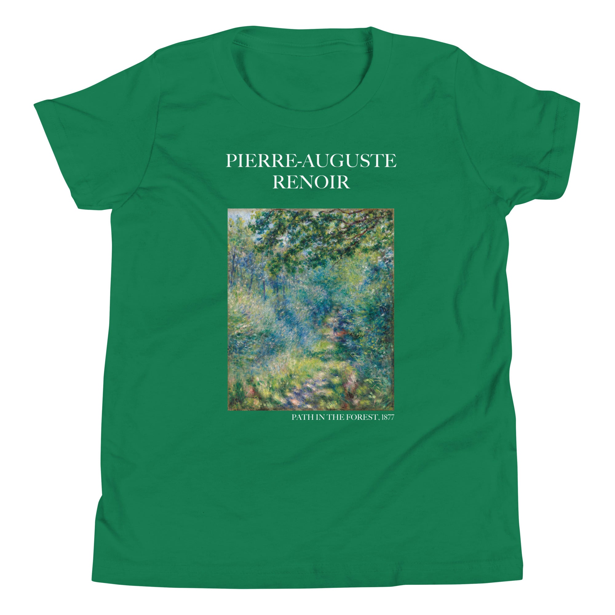 Pierre-Auguste Renoir - Kurzärmeliges T-Shirt „Weg im Wald“ – berühmtes Gemälde – Premium-Kunst-T-Shirt für Jugendliche