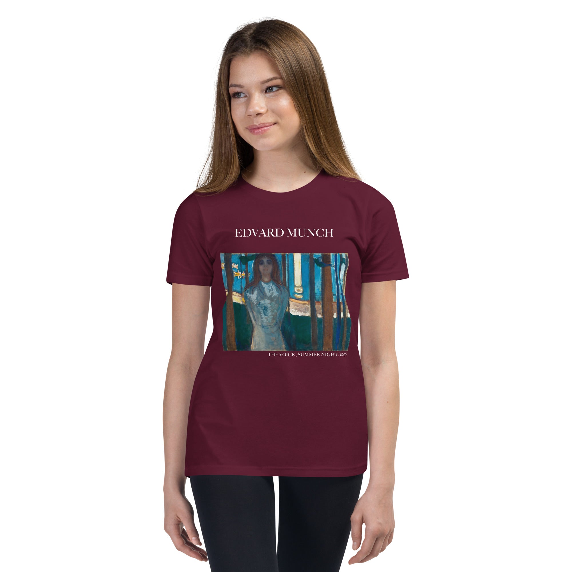 Edvard Munch „Die Stimme, Sommernacht“, berühmtes Gemälde, kurzärmeliges T-Shirt | Premium-Kunst-T-Shirt für Jugendliche