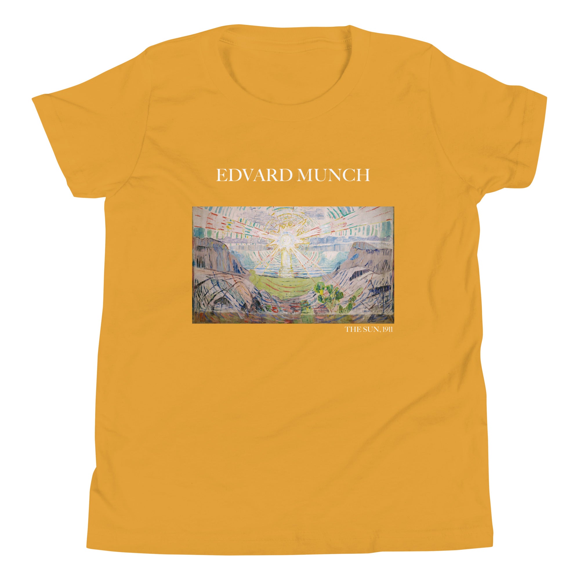 Edvard Munch „Die Sonne“, berühmtes Gemälde, kurzärmeliges T-Shirt | Premium-Kunst-T-Shirt für Jugendliche