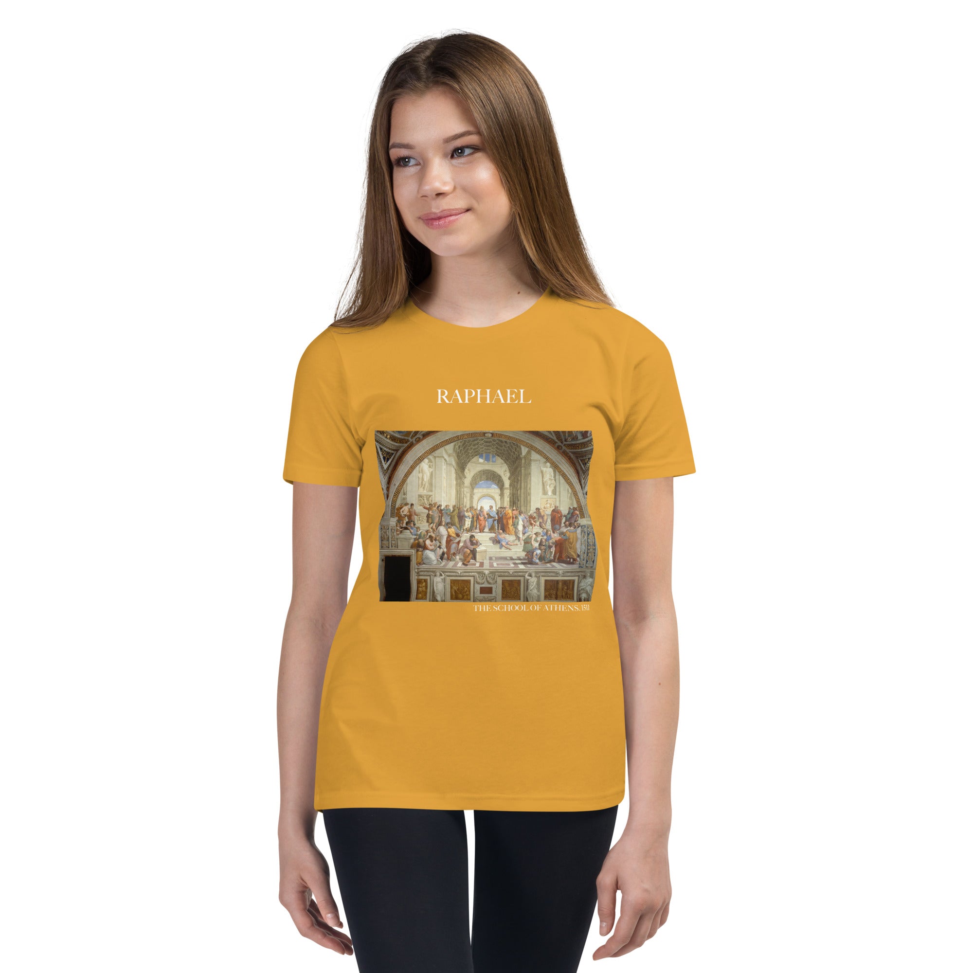 Raphael 'The School of Athens' Famous Painting Short Sleeve T-Shirt | Premium Youth Art Tee