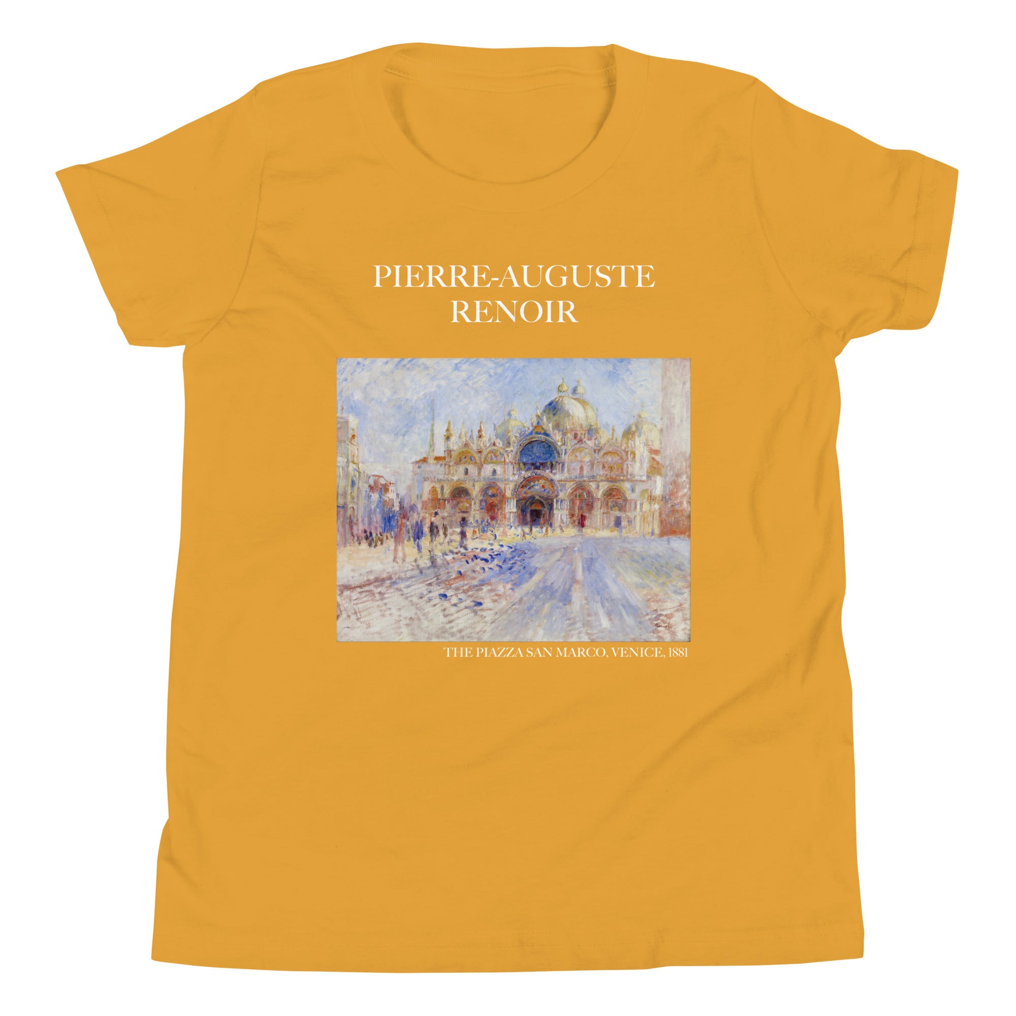 Pierre-Auguste Renoir 'The Piazza San Marco, Venice' Famous Painting Short Sleeve T-Shirt | Premium Youth Art Tee