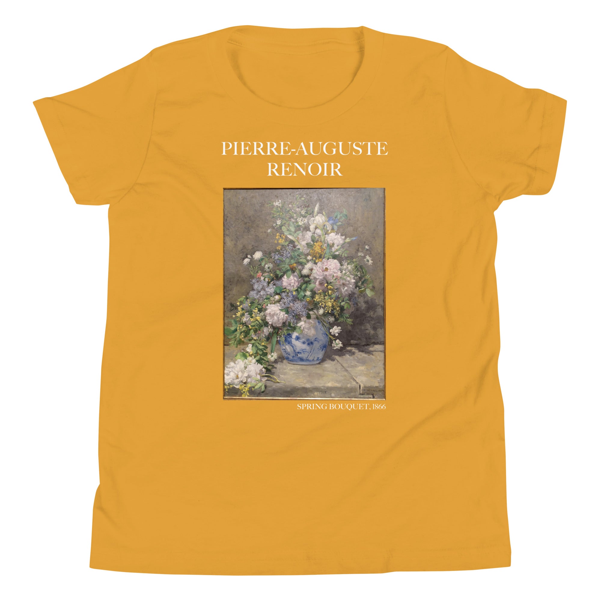 Pierre-Auguste Renoir 'Spring Bouquet' Famous Painting Short Sleeve T-Shirt | Premium Youth Art Tee