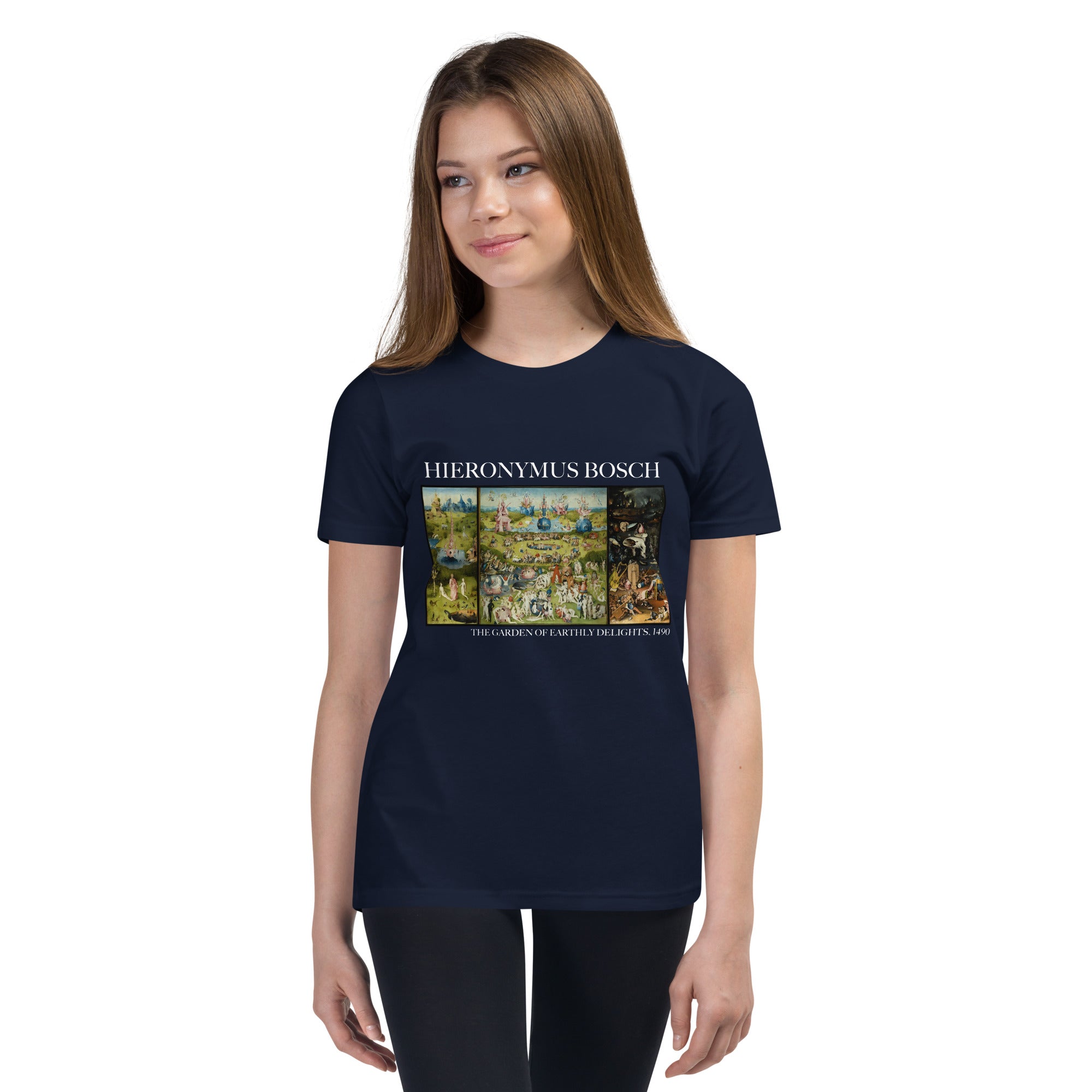 Hieronymus Bosch 'The Garden of Earthly Delights' Famous Painting Short Sleeve T-Shirt | Premium Youth Art Tee