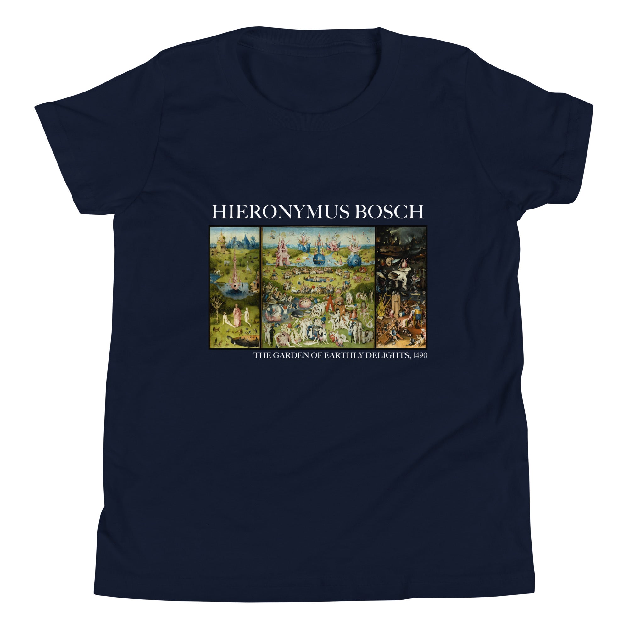 Hieronymus Bosch 'The Garden of Earthly Delights' Famous Painting Short Sleeve T-Shirt | Premium Youth Art Tee