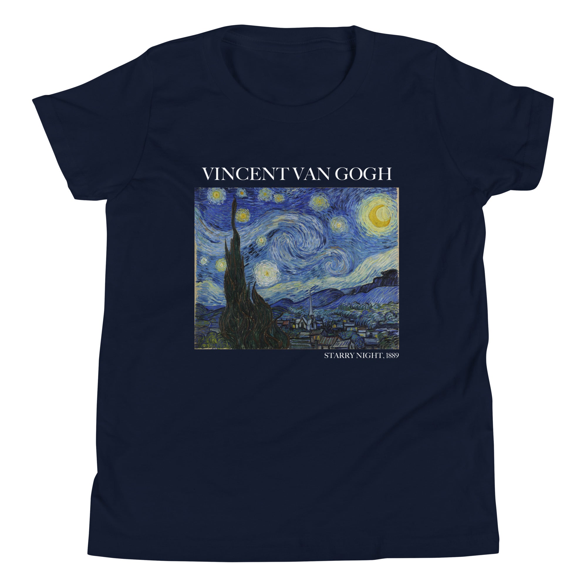 Vincent van Gogh „Sternennacht“, berühmtes Gemälde, kurzärmeliges T-Shirt, Premium-Kunst-T-Shirt für Jugendliche