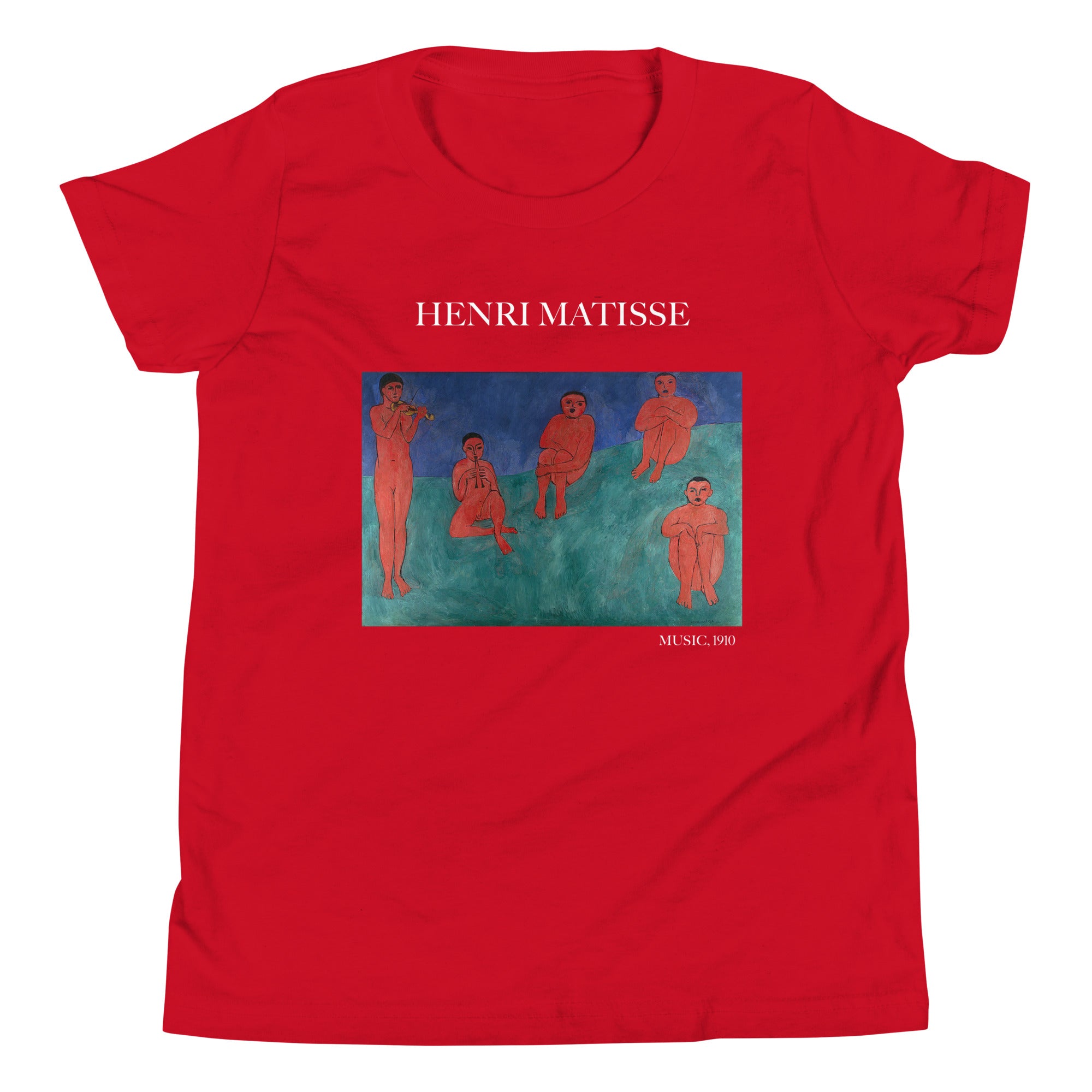 Henri Matisse 'Music' Famous Painting Short Sleeve T-Shirt | Premium Youth Art Tee