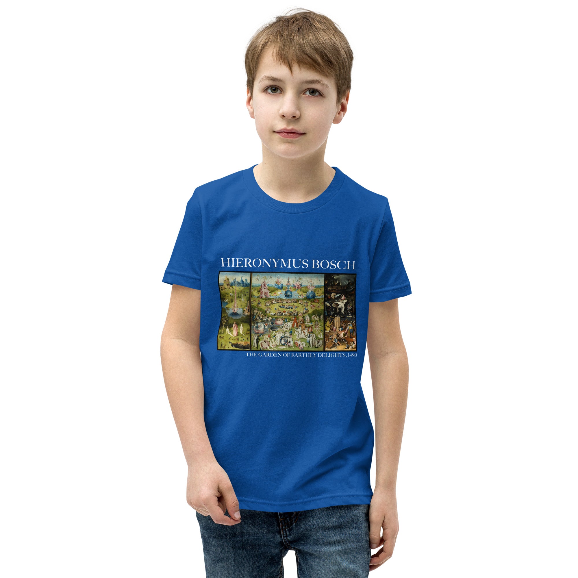 Hieronymus Bosch 'The Garden of Earthly Delights' Famous Painting Short Sleeve T-Shirt | Premium Youth Art Tee