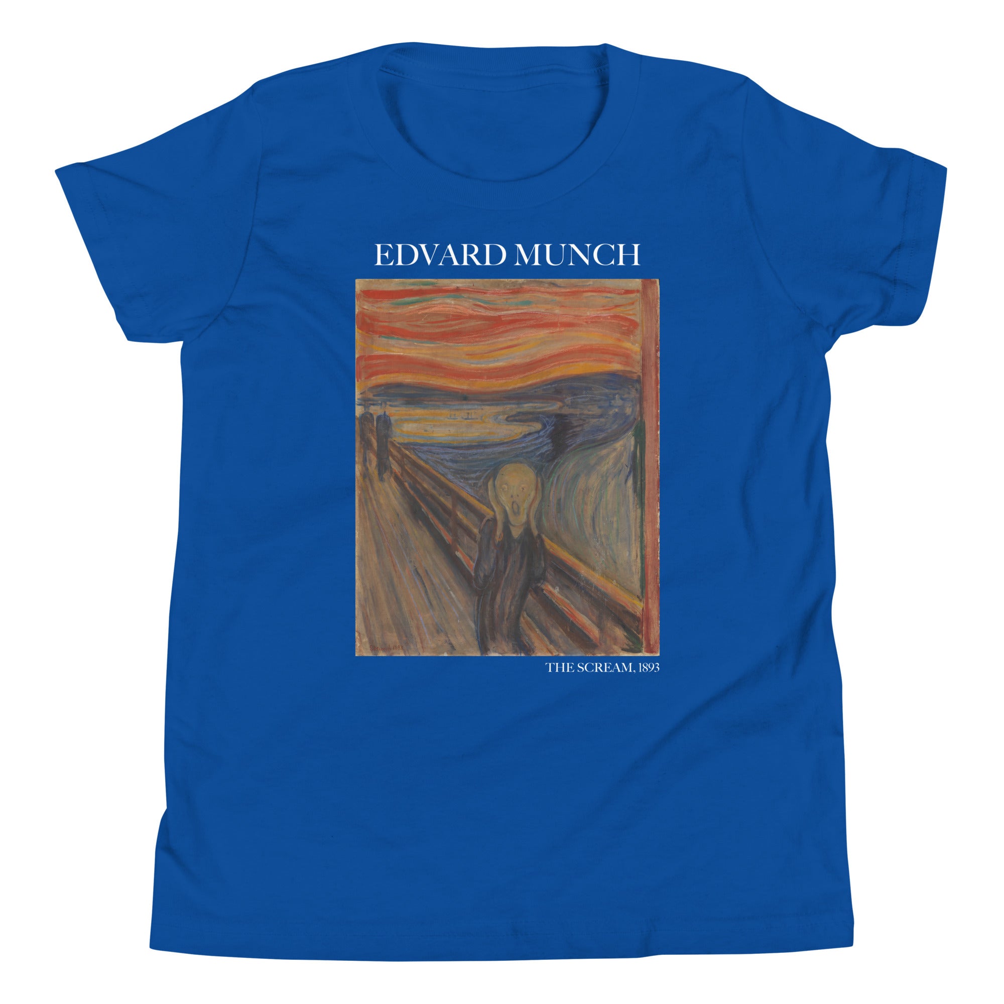 Edvard Munch 'The Scream' Famous Painting Short Sleeve T-Shirt | Premium Youth Art Tee