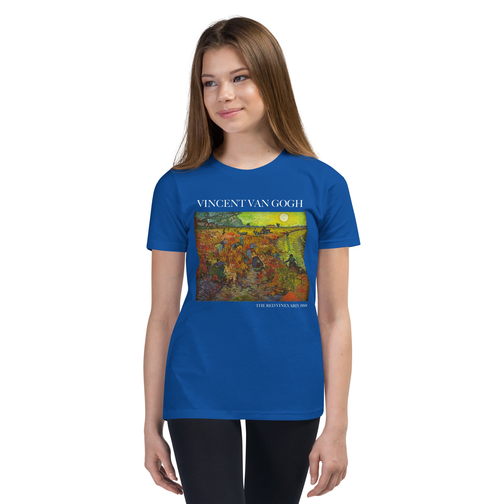 Vincent van Gogh 'The Red Vineyard' Famous Painting Short Sleeve T-Shirt | Premium Youth Art Tee