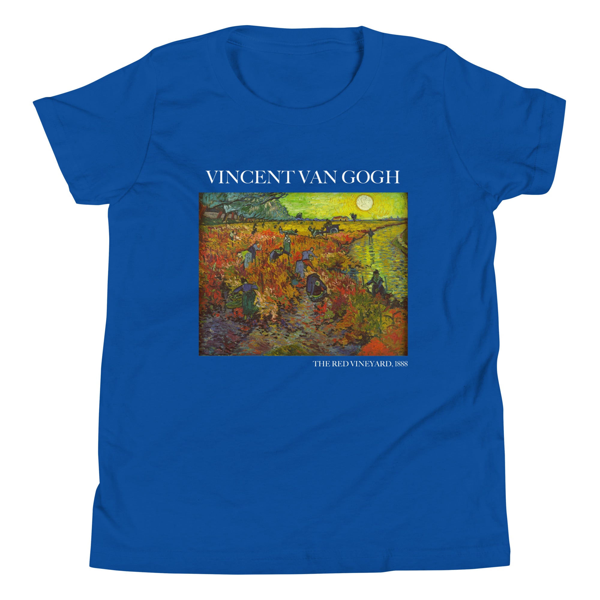 Vincent van Gogh 'The Red Vineyard' Famous Painting Short Sleeve T-Shirt | Premium Youth Art Tee