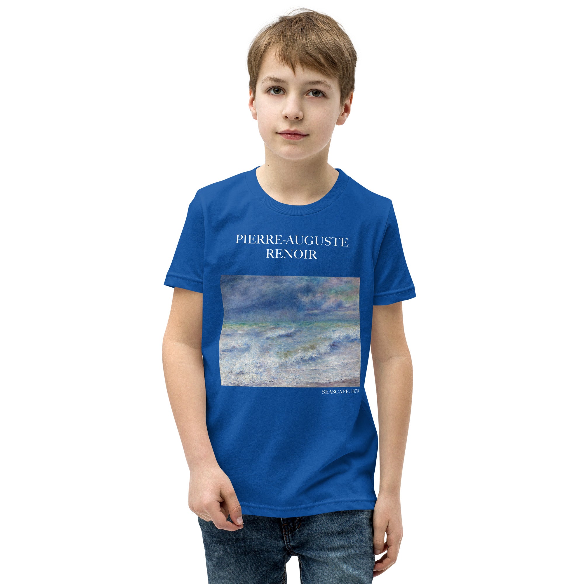 Pierre-Auguste Renoir - Kurzärmeliges T-Shirt „Meereslandschaft“ – berühmtes Gemälde – Premium-Kunst-T-Shirt für Jugendliche