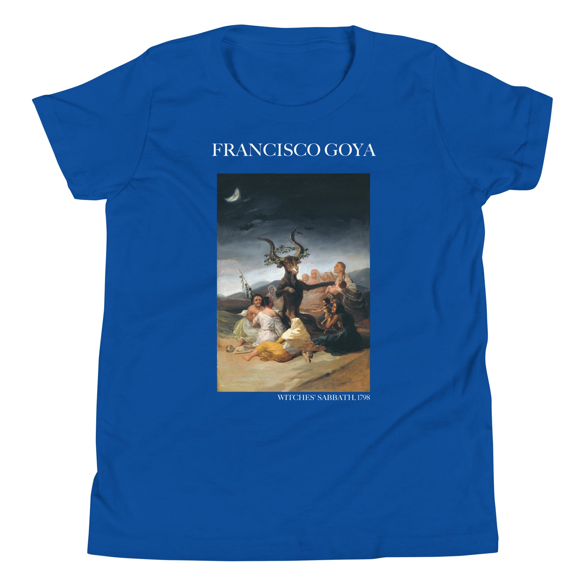 Francisco Goya 'Hexensabbat' Berühmtes Gemälde Kurzärmeliges T-Shirt | Premium Jugend Kunst T-Shirt