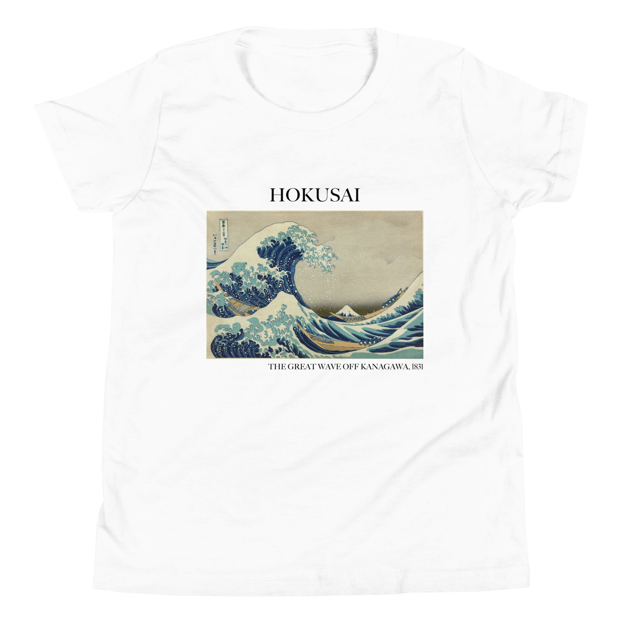 Hokusai „Die große Welle vor Kanagawa“, berühmtes Gemälde, kurzärmeliges T-Shirt | Premium-Kunst-T-Shirt für Jugendliche