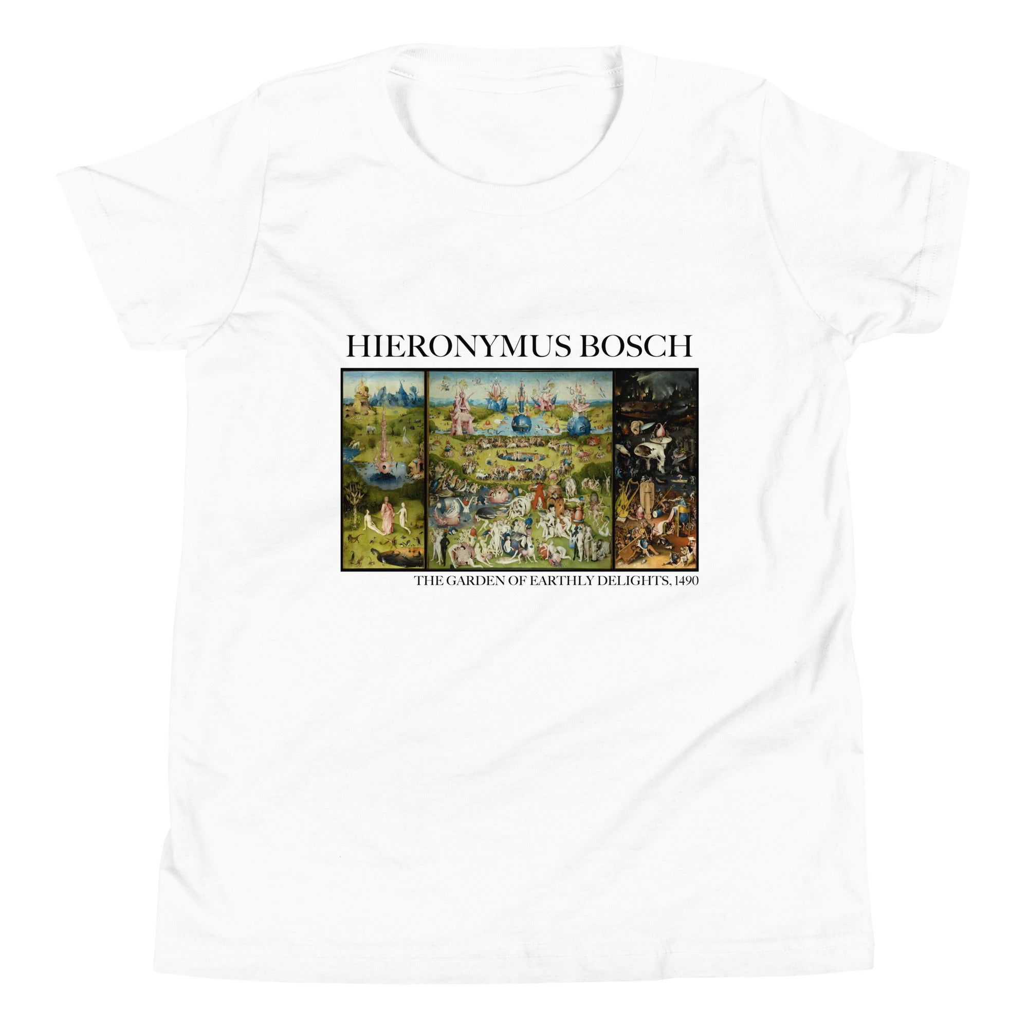 Hieronymus Bosch 'The Garden of Earthly Delights' Famous Painting Short Sleeve T-Shirt | Premium Youth Art Tee