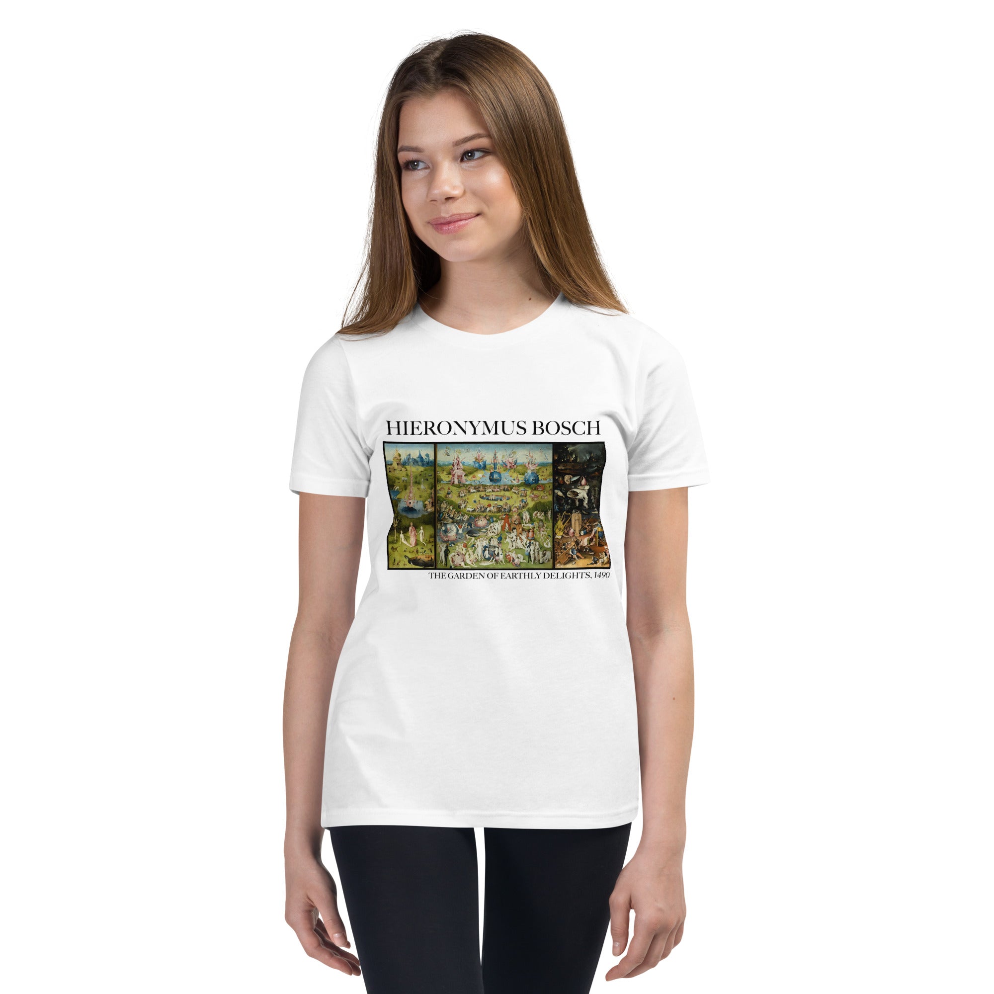 Hieronymus Bosch 'The Garden of Earthly Delights' Famous Painting Short Sleeve T-Shirt | Premium Youth Art Tee